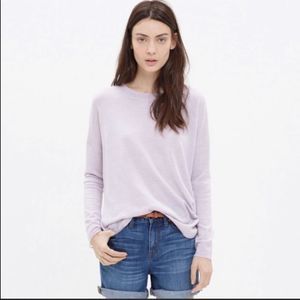Madewell 100% Merino Wool Light Weight Lavender Sweater Sz M
